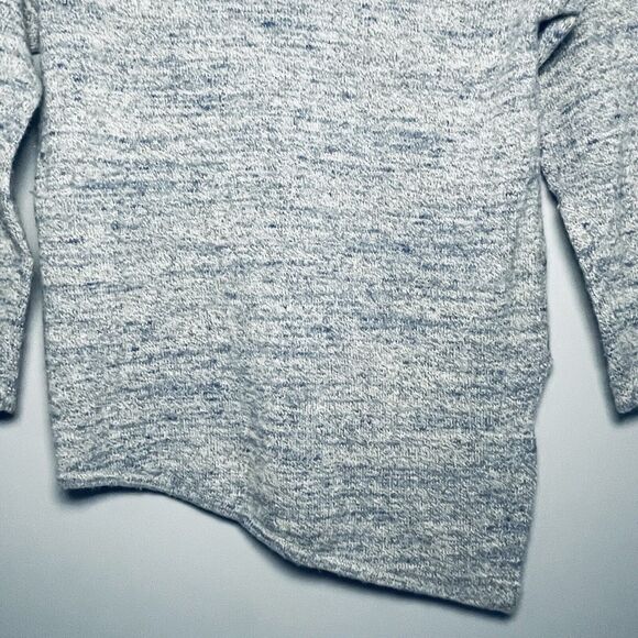 Pure Jill Sweater Women Small Pet Gray Blue Wool Cashmere Blend Asymmetrical Hem - Picture 10 of 13